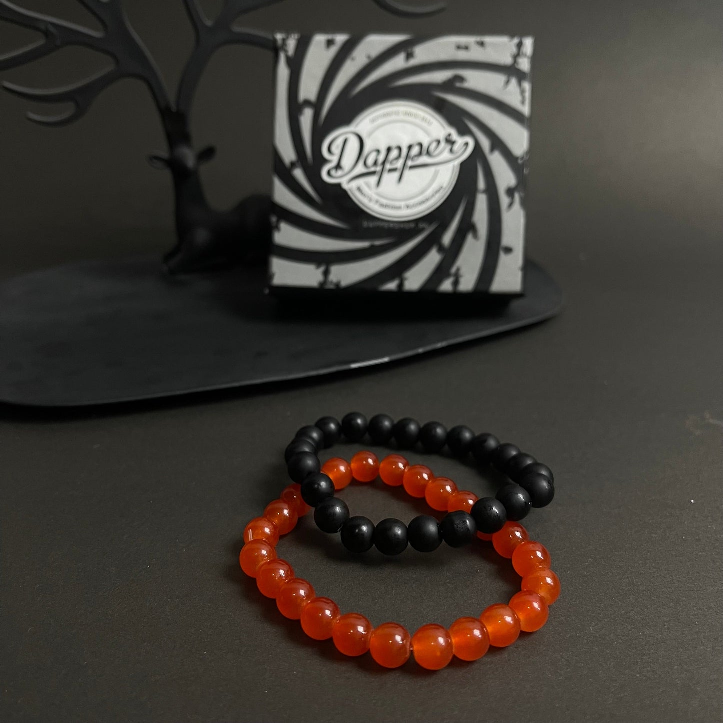 Red Agate & Matt Black