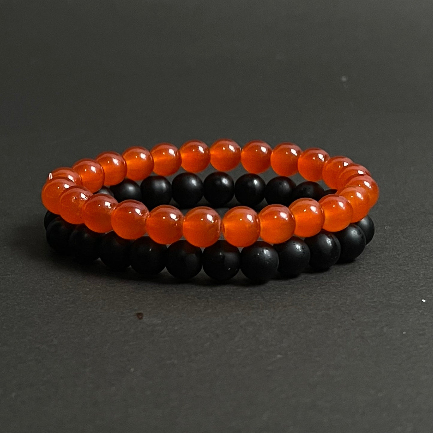 Red Agate & Matt Black