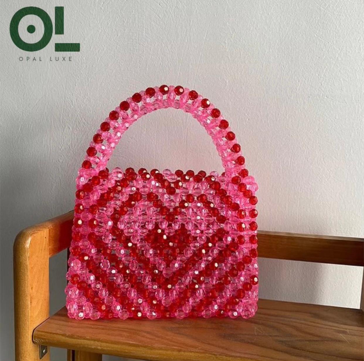 Glitzy Pink Crystal Bag