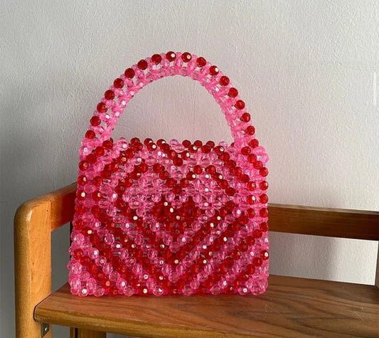 Glitzy Pink Crystal Bag